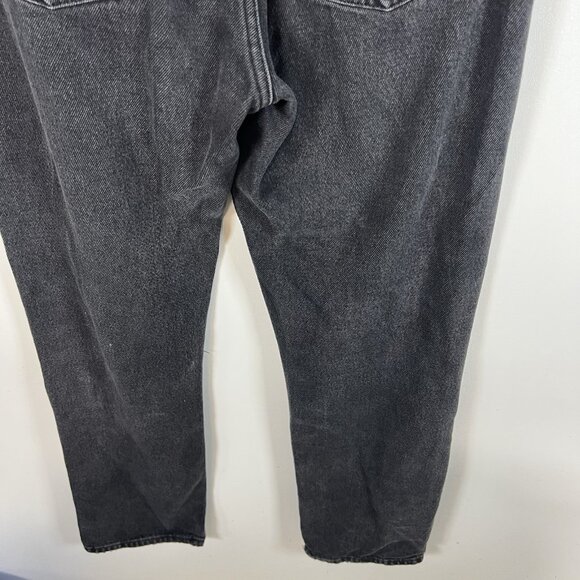 AGOLDE 90s Mid Rise Loose Sz 24 Smokestack Black Women’s Jeans Grunge Distressed - Picture 8 of 10